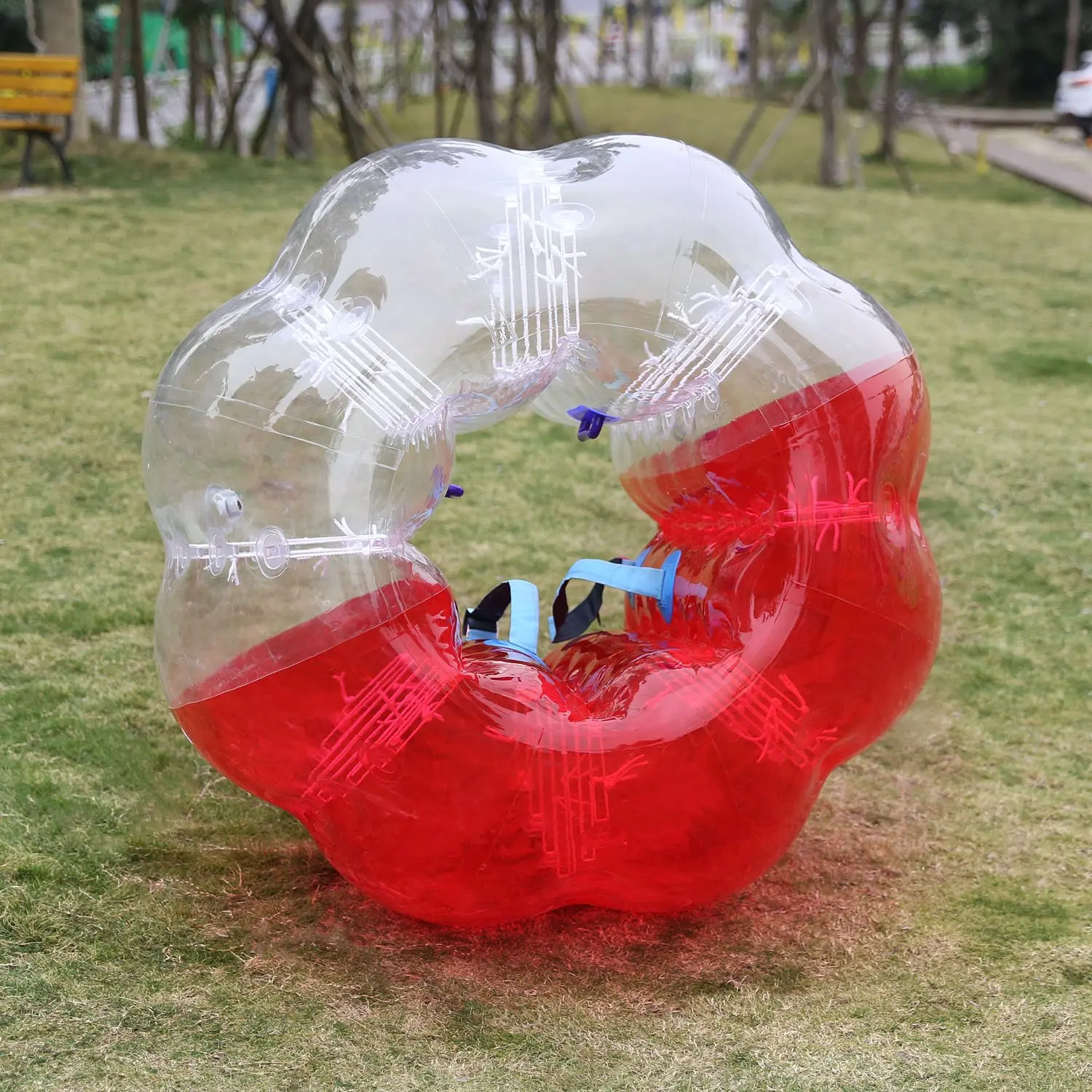 100% TPU Inflatable Bumper Bubble Soccer Ball Dia 5 ft(1.5m) Giant Human Hamster Ball for Adults and Teens