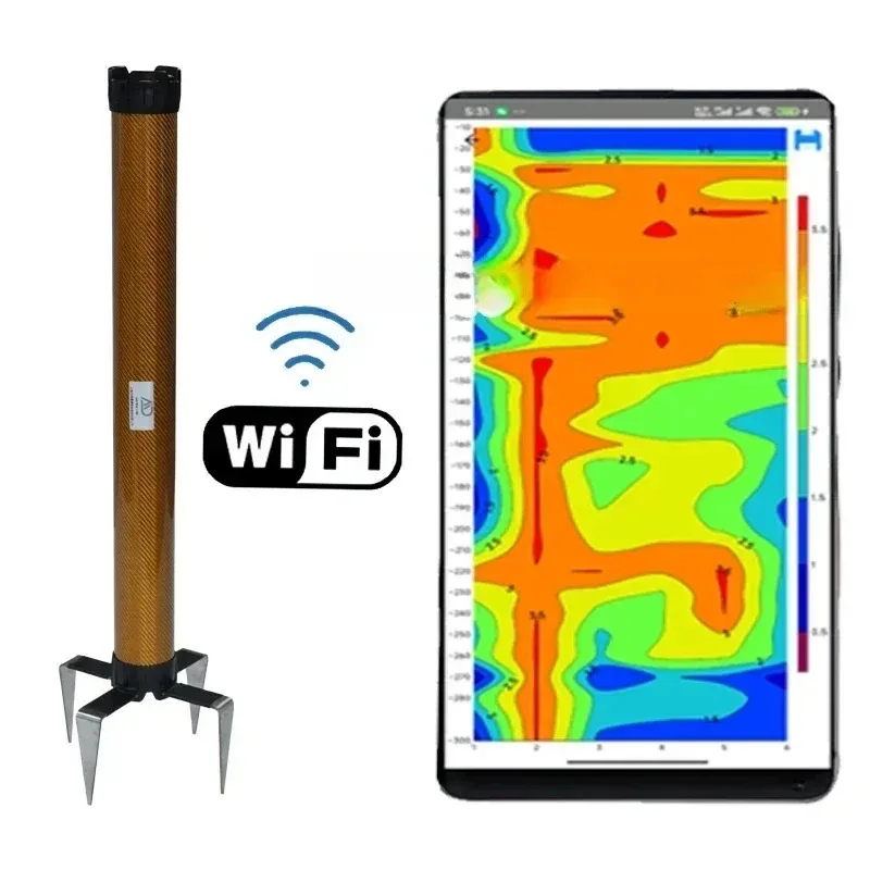 p-eiqiNEW AD-MT 3H/3HT2/3HT3 300m Meter Automatic Map Ground Wireless Water Detector Locator 100m/200m/300m Freely Adjustable