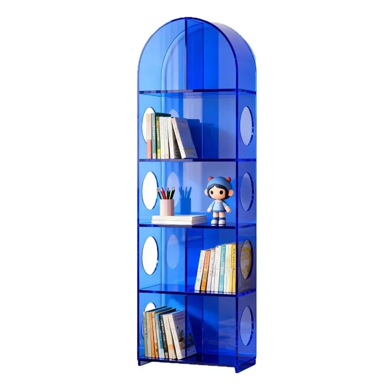 Nordic acrylic bookshelf figure shelf living room creative light luxury floor