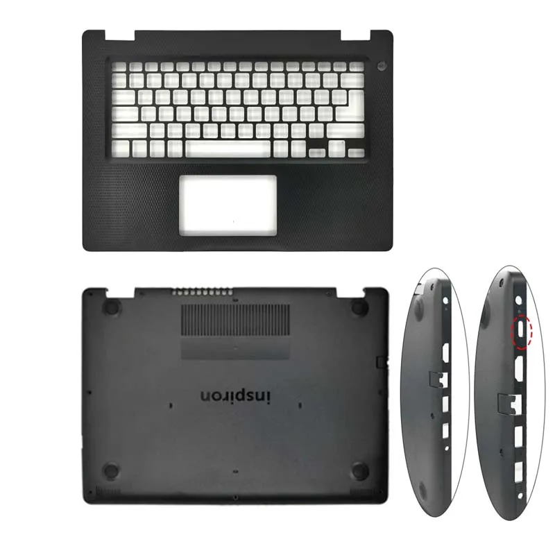 Cubierta trasera LCD de 14 pulgadas para portátil Inspiron 3480 3481 3482 Inspiron 3490 3493, bisel frontal, reposamanos, carcasa inferior, bisagras de la carcasa inferior