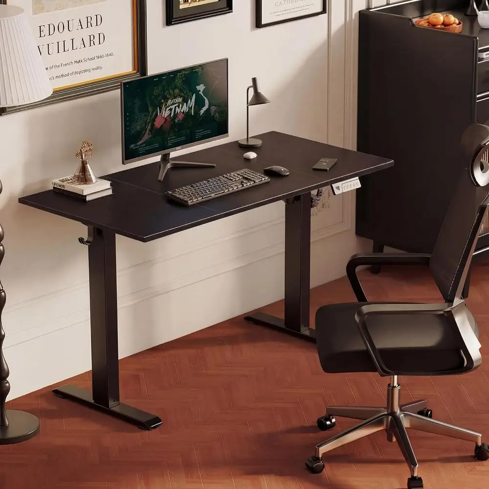 Adjustable Height Electric Standing Desk, 48 x 24, with Memory Presets & Cable Management, Suitable for Home or Office Use