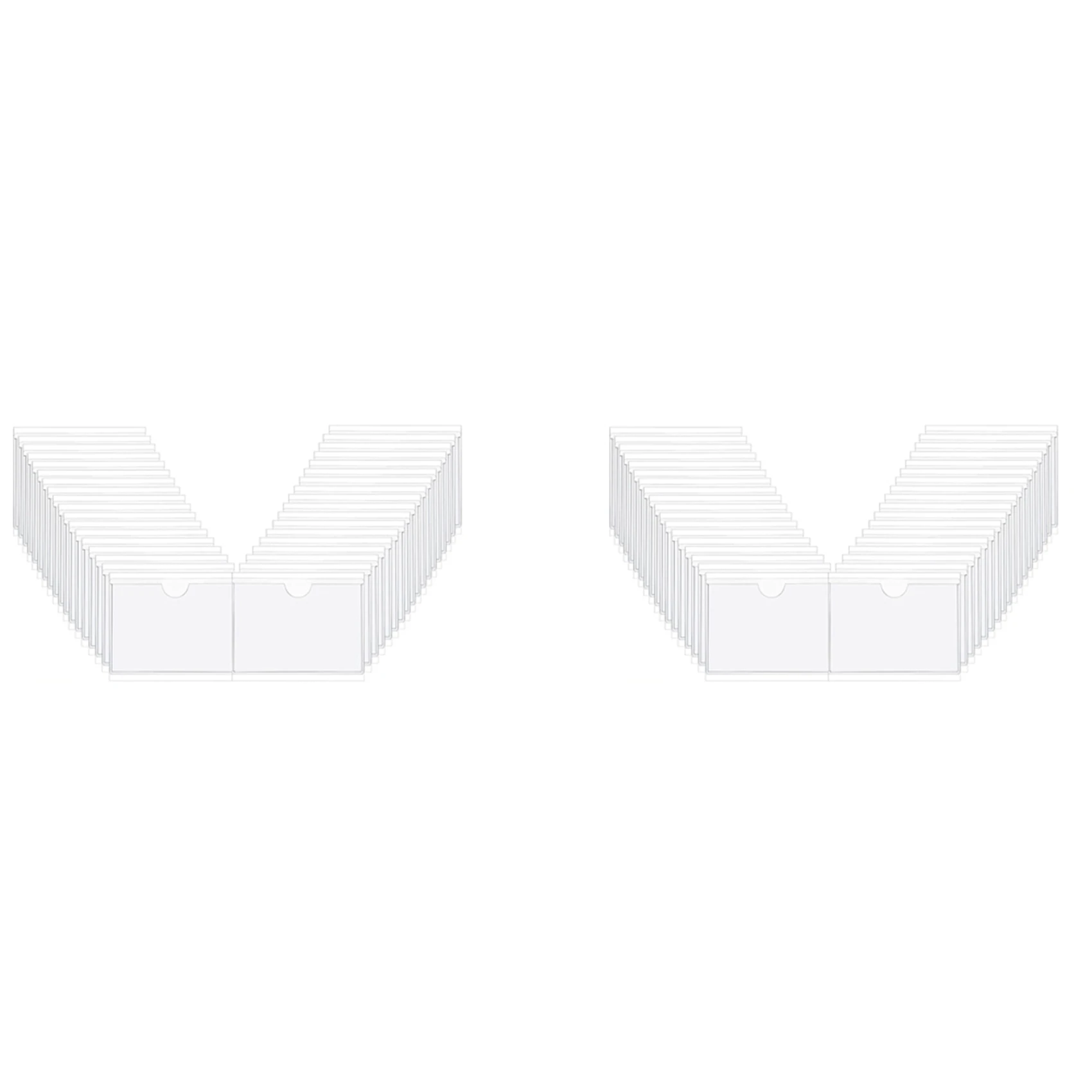 72Pcs Self-Adhesive Label Card Holder Index Pockets Holder 6X8.5Cm Clear Plastic Card Holder Adhesive Label Holder
