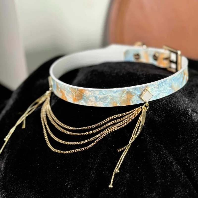 Collar Radiant Original Design Handmade Snakeskin Pattern Neck Chain Niche High Sense