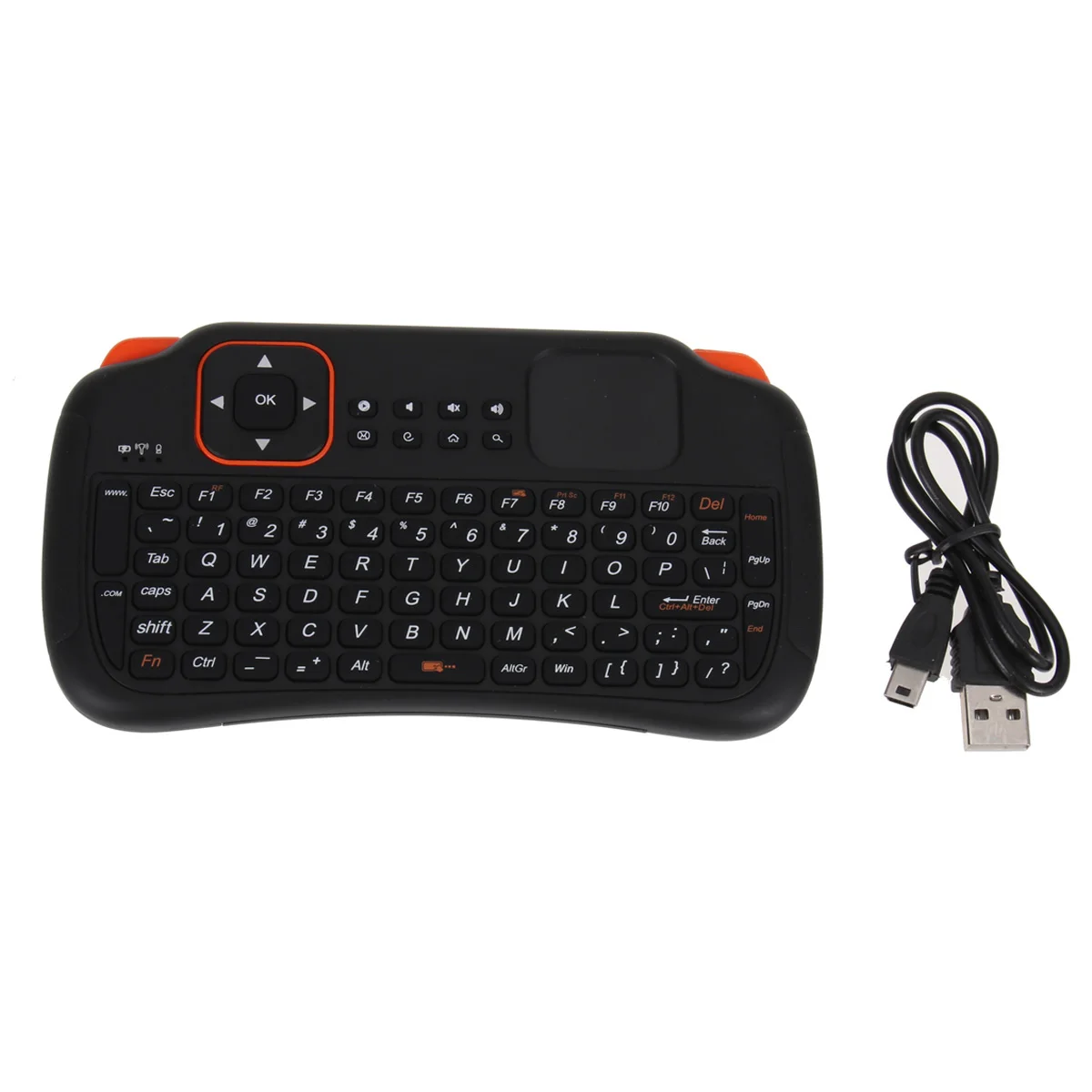

2.4GHz Flying Squirrel Keyboard Mini Wireless Touchpad for PC Box HTPC 83 Keys Multimedia Control Rechargeable Portable