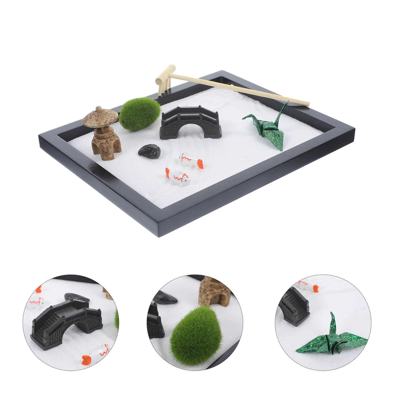 Simulation Sand Table Decorative Sandbox Micro Landscape Zen Garden Kit Home Adorn for Desk Terrarium