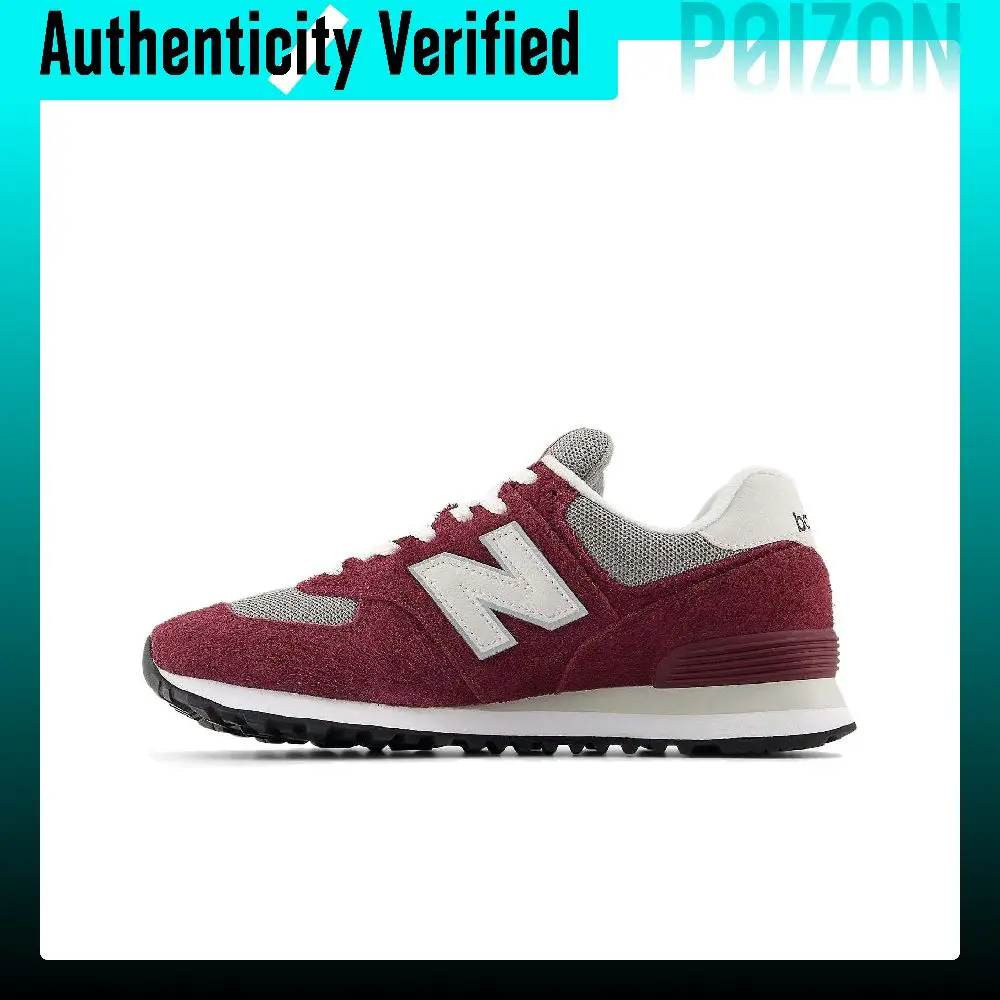 New Balance NB 574 Classic And Versatile Low top Running Shoes Unisex Burgundy Jasper U574BGH