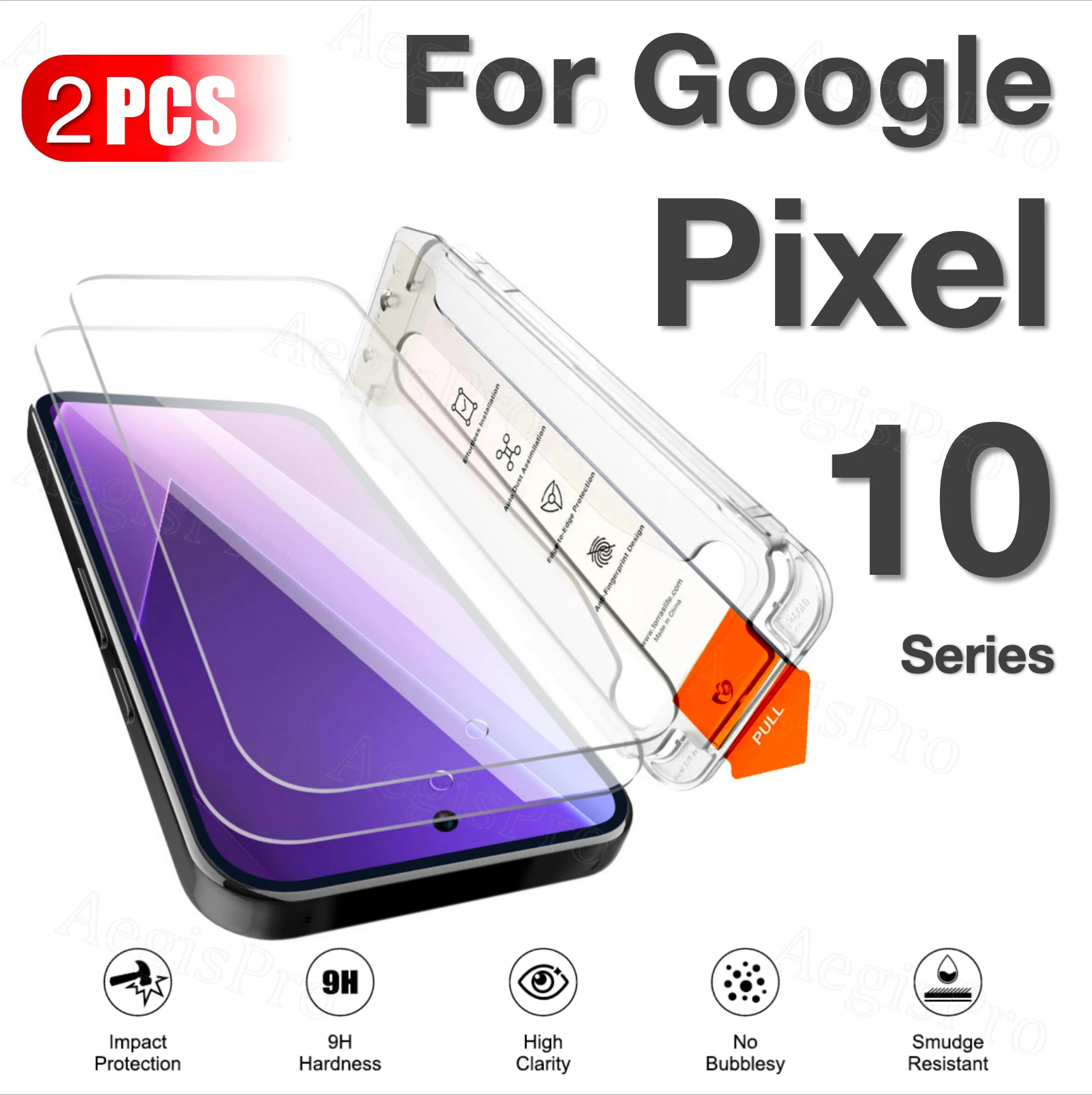 

2-5Pcs For Google Pixel 10 9 Pro XL 8 8A 9a 7a 6a 7 Screen Protector Fingerprint Toughened Glass No Dust Bubbles Easy Kit