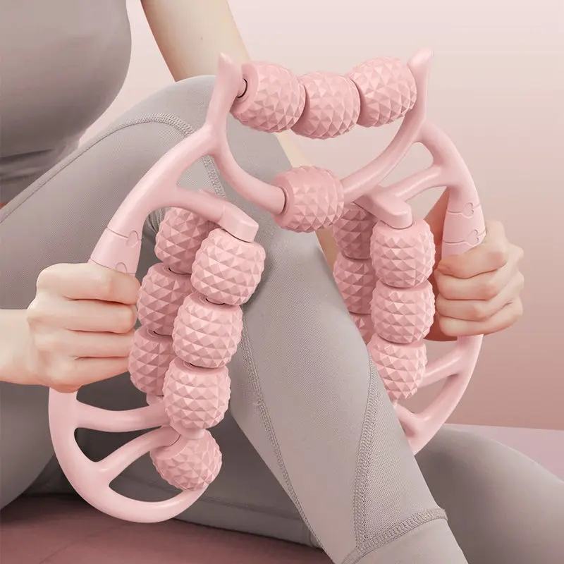 

18 Rounds Massage Roller of Circular Leg Slimming Leg Massager Muscle Stretching Equipment Circular Leg Clamp