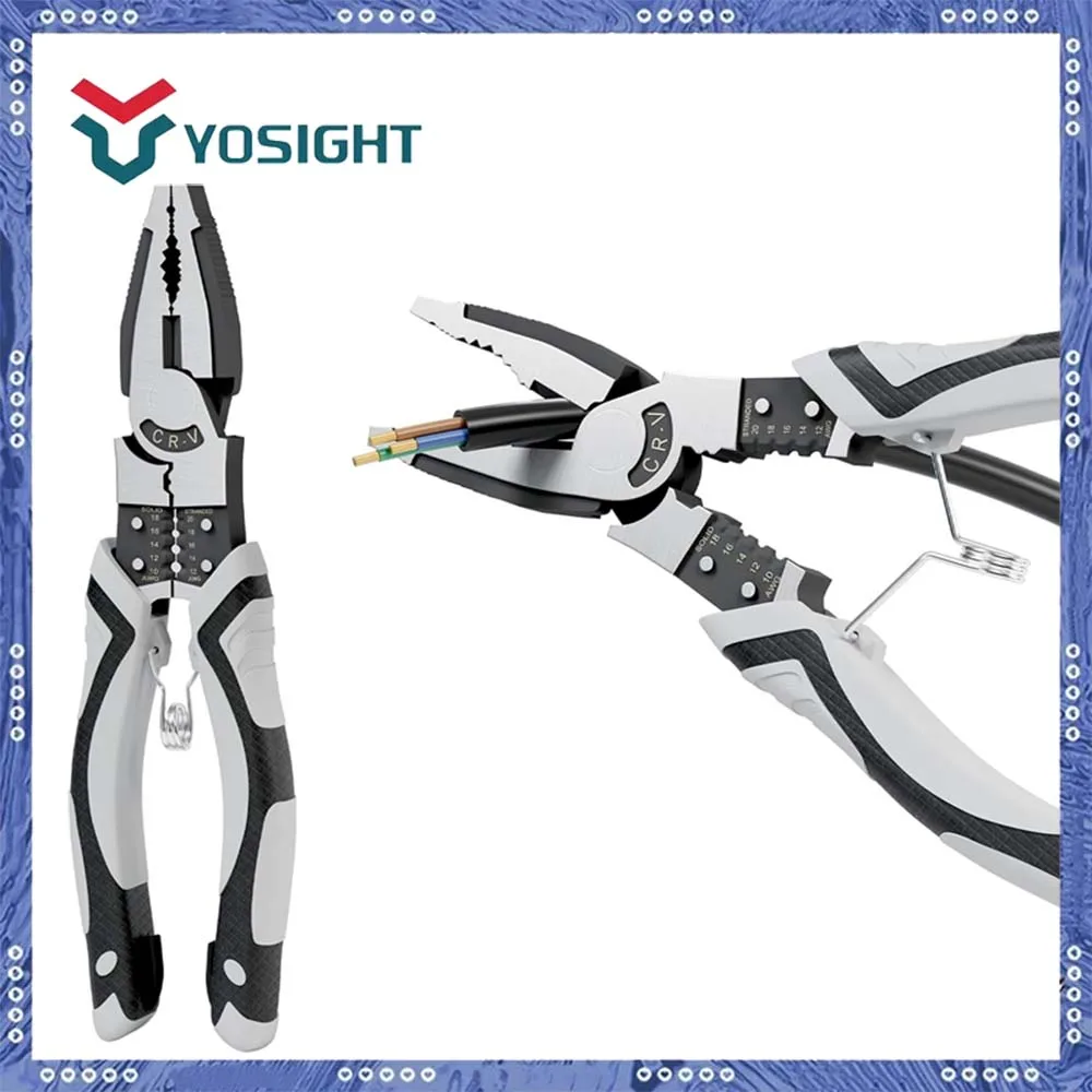 

8.7 Inch Heavy Duty Pincer Pliers: Multifunctional Tool for Efficient Wire Stripping, Crimping, Cutting, Gripping and Twisting