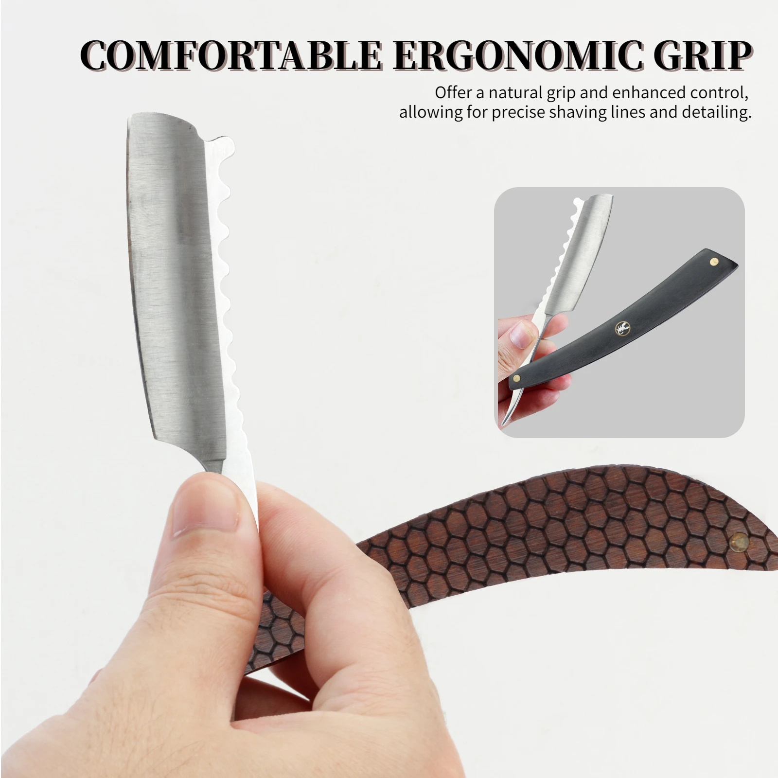 Neue Art Holz Griff Barber Rasierer Für Männer Vintage Edelstahl Klapp Rasieren Rasiermesser Salon Haar Entfernung Werkzeuge