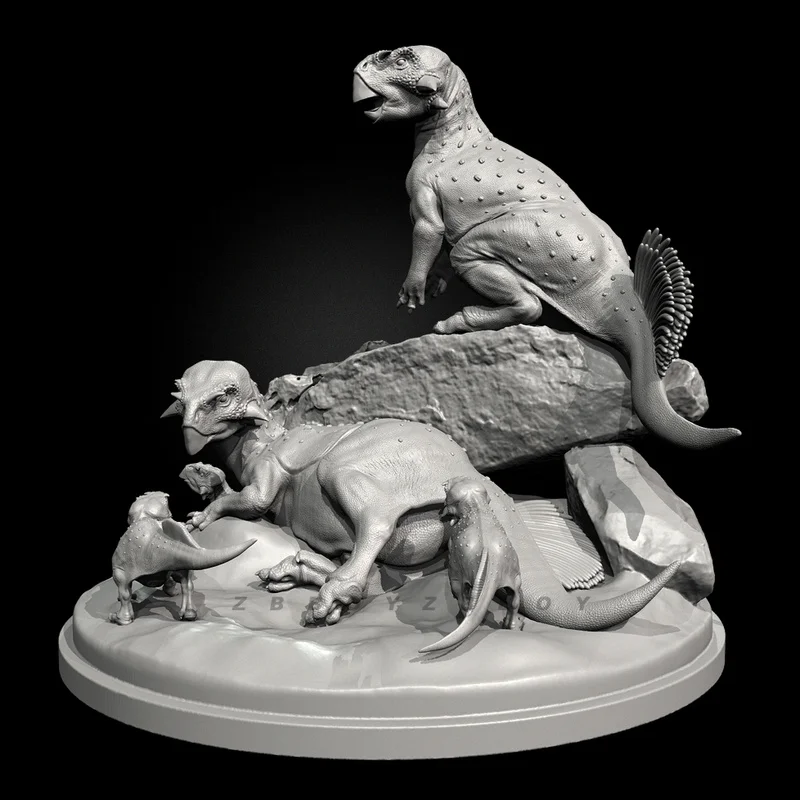 

60mm 80mm 100mm Jurassic Story Resin Model Figure Gk Micro Miniature 3d Printed White Model Toy Unassembled And Unpainted Kit