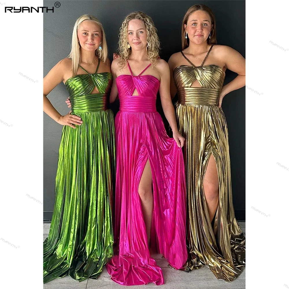 RyanthLucy Glitter Fabric Drapei Ball Gown Bridesmaid Dress Evening Emerald Green Godmother Dresses Ladies Gala Luxury 2024 Gown