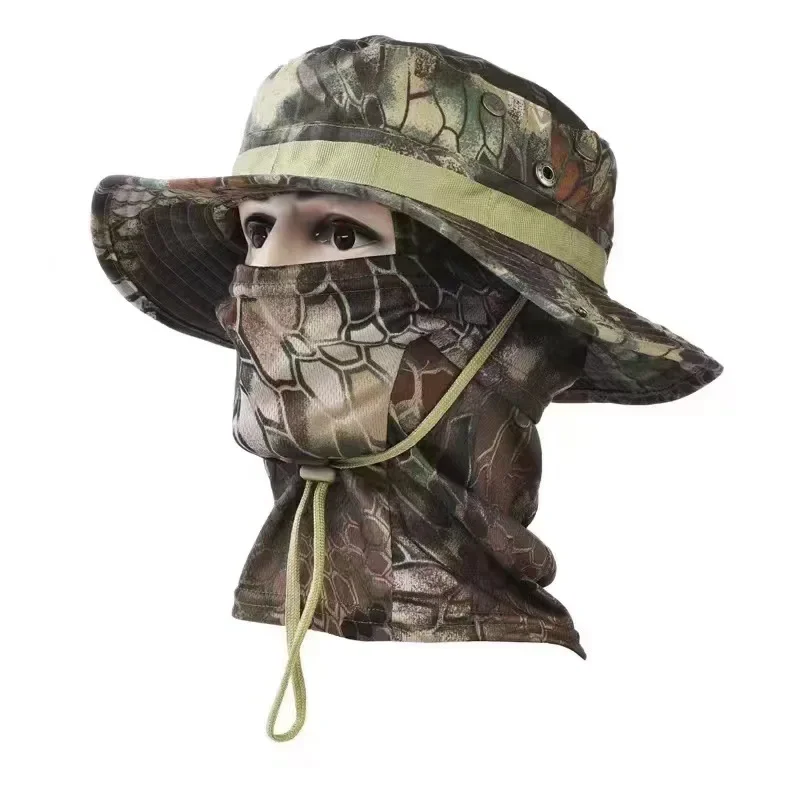 Balaclava Fishing Cap Full Face Mask Set Men Summer Snapback Sun Hat Outdoor Hunting Camouflage Balaclava