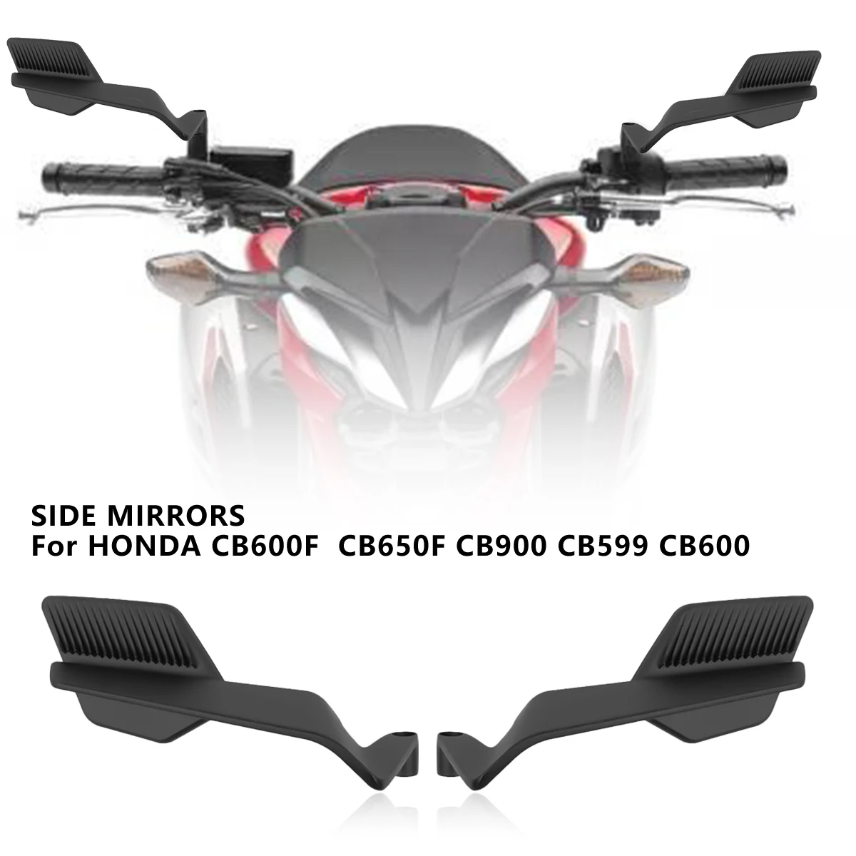 Motorcycle Mirrors Stealth Winglets Mirror To Rotate Adjustable Mirrors For YAMAHA MT 03 07 09 R1R3R7 XMAX KTM BMW Accessories image 4