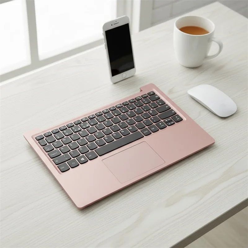 

UK English Rose Pink Keyboard Upper Case Palmrest Shell Cover For Lenovo Ideapad S130 11 130S 11IGM 120S 11IAP 5CB0R61493