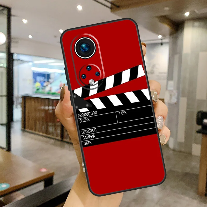 Film Movie maker Clapperboard Take Soft Case For Huawei Honor 50 8X 9X 10i P20 P40 Lite P30 Pro P Smart 2019 Nova 9 5T Cover