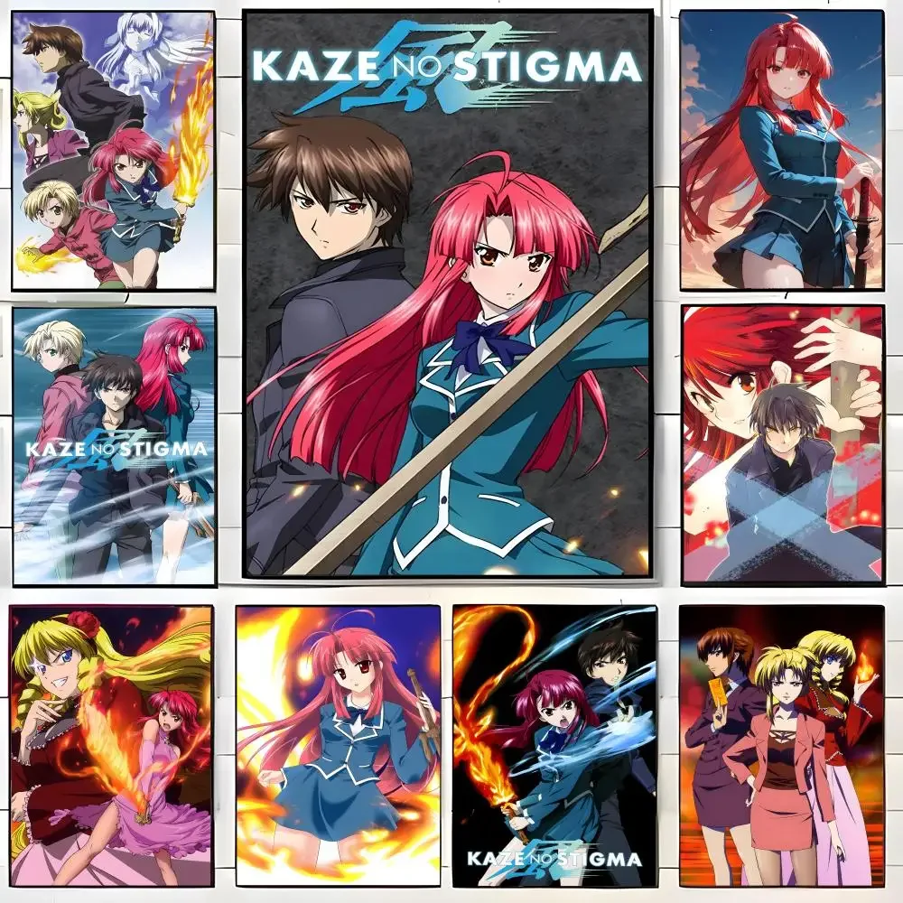 Anime K-Kaze No S-Stigma Poster Self-adhesive Art Waterproof Paper Sticker Coffee House Bar Room Wall Decor