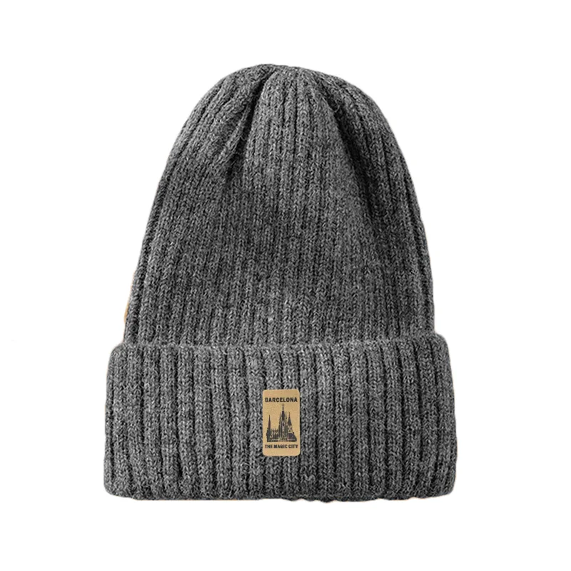 

Magic Circle Design Winter Beanie for Men Women Solid Color Knitted Skull Cap Warm Thermal Polyester Knit Cap for Fantasy Style