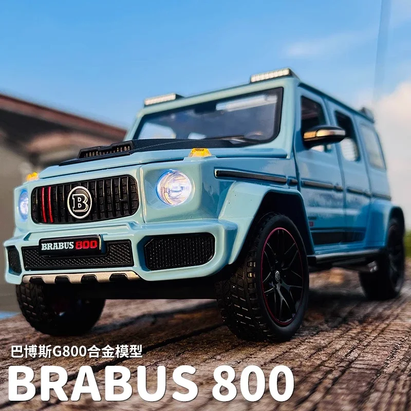 

1:24 Mercedes-Benz BRABUS G800 Diecast Off Road car Model Sound and Light Pull back Miniature Collective Car Toy Boys C116