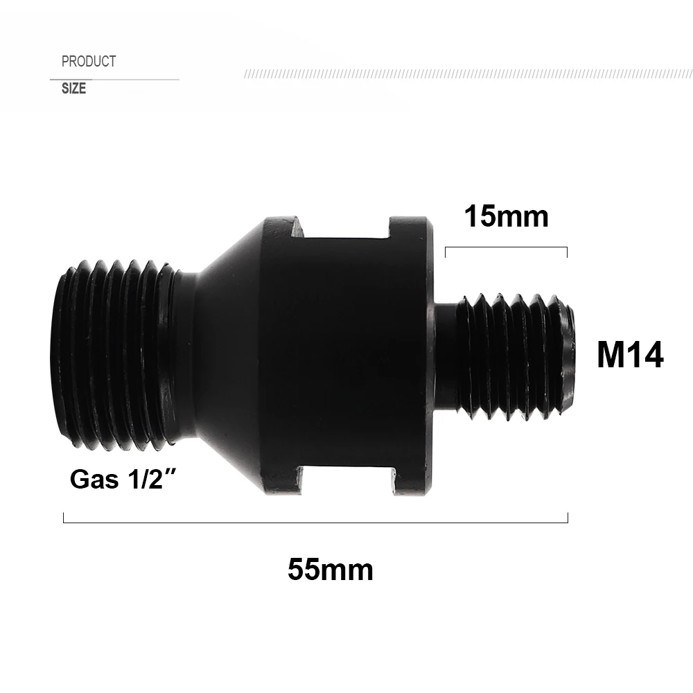 SHDIATOOL 2 Bộ Chuyển Đổi Cho M14 Nam Sợi Chỉ Đến 1/2 Inch Nam Cho Máy Máy CNC Kết Nối Bộ Chuyển Đổi