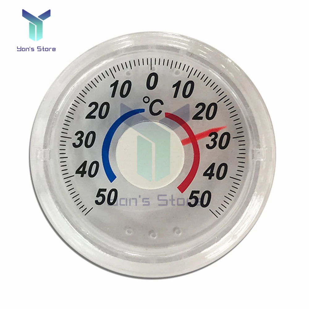 Round Plastic Door And Window Thermometer Outdoor Door Window Thermometer Pointer Type Cold And Heat Watch