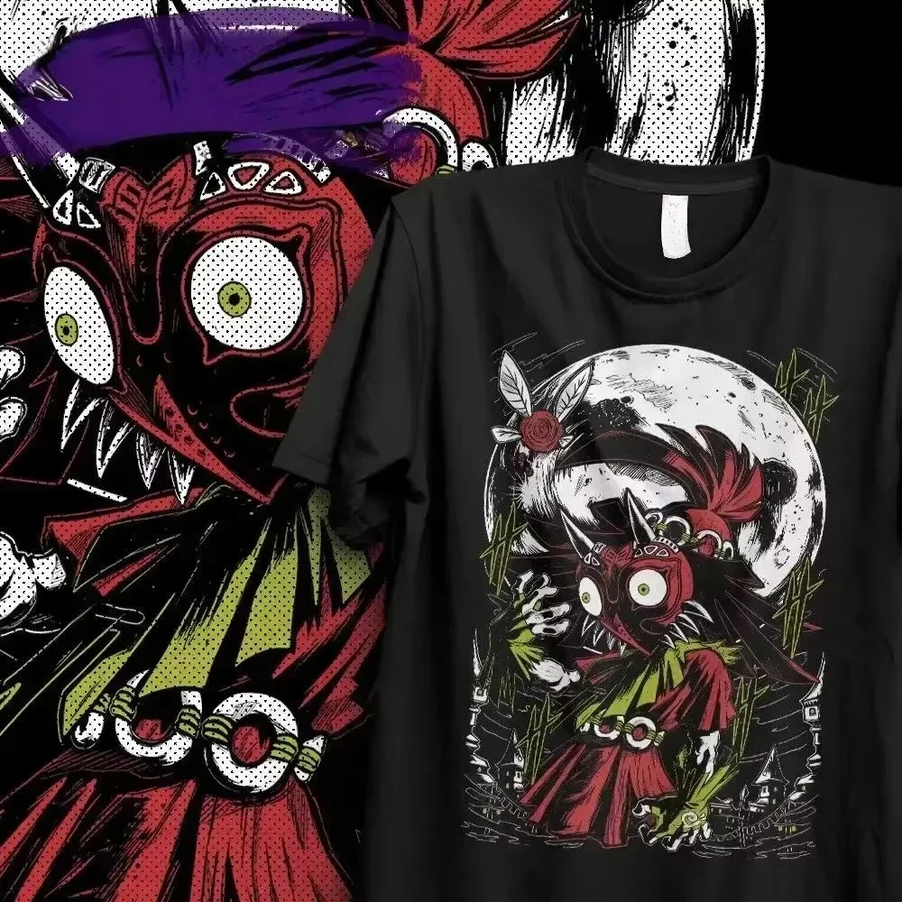 Majoras Mask T-shirt The Legend of Graphic Print Anime Gift T Shirt Harajuku Y2k Tops Cotton Clothes Men Women Tee Clothing