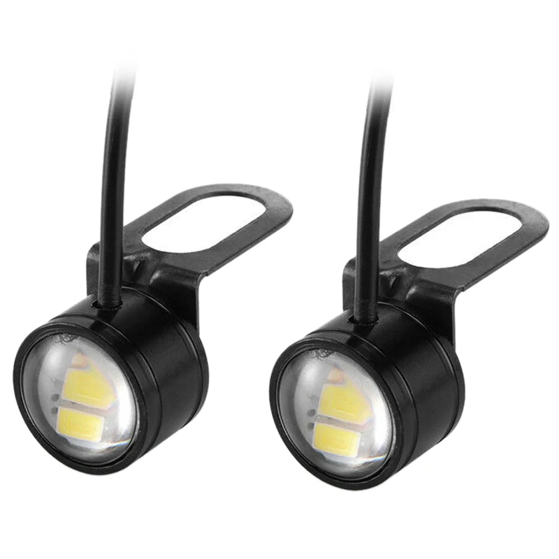 2 Stuks Witte Led Motorfiets Koplamp Spotlight Rijden Dagrijverlichting Lamp