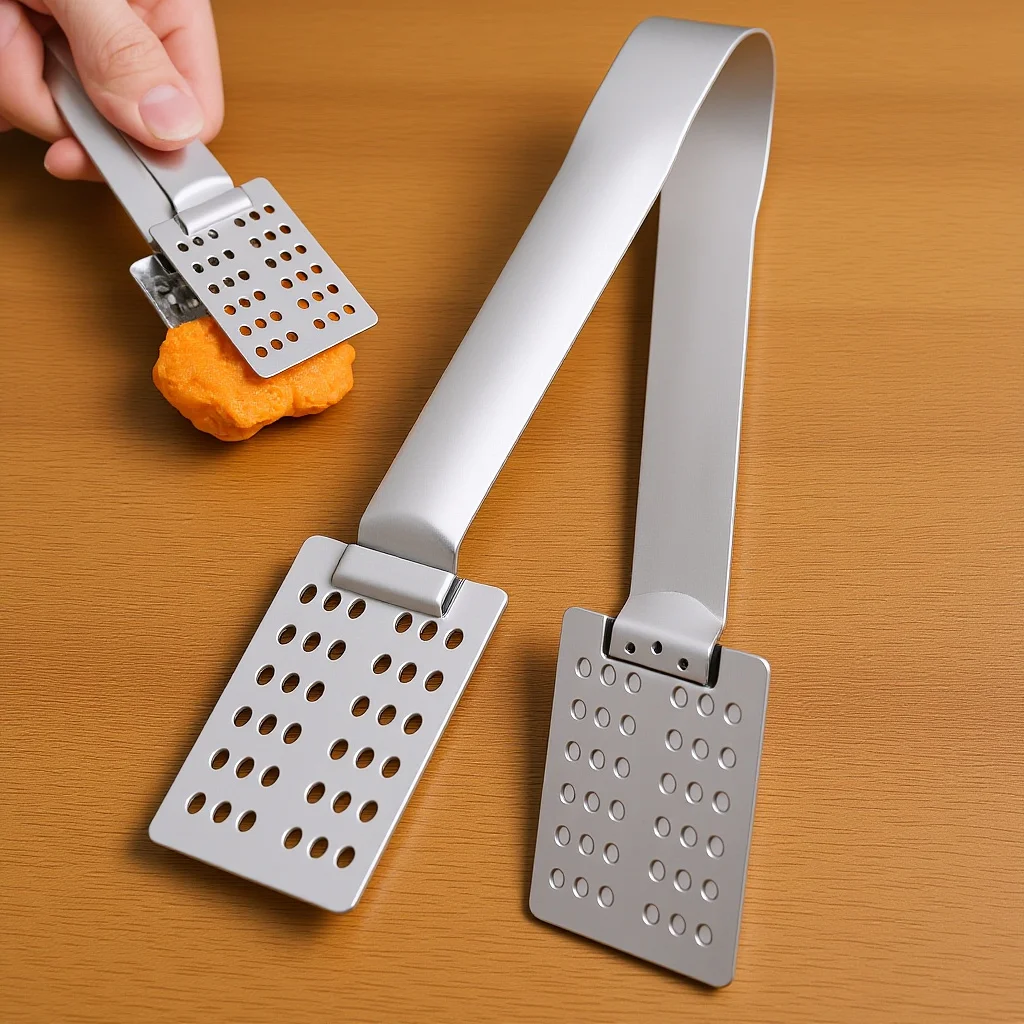 

Tea Bag Squeezer with Long Handle Stainless Steel Strainer Spoon for Hot Beverages Grip Kitchen Utility Tool