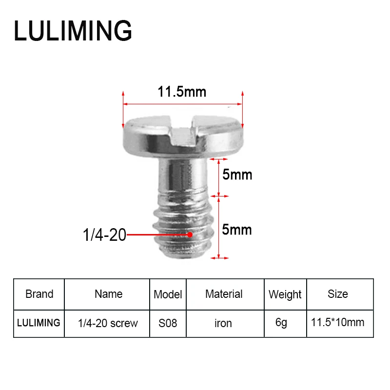 Quick Release Screw 1/4-20 3/8-16 Inch Tripod Mount Adapter ballhead Camera Quick Release Plate Screw Photography Accessories