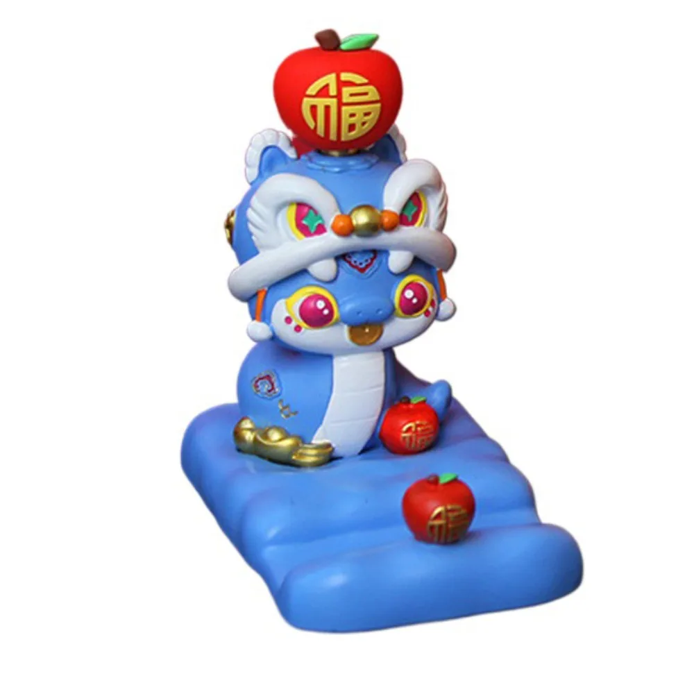 

Zodiac Snake Cartoon Snake Figurine Figurine Slot Design Mobile Phone Stand Creative Resin Craft Snake Phone Holder Home Decor