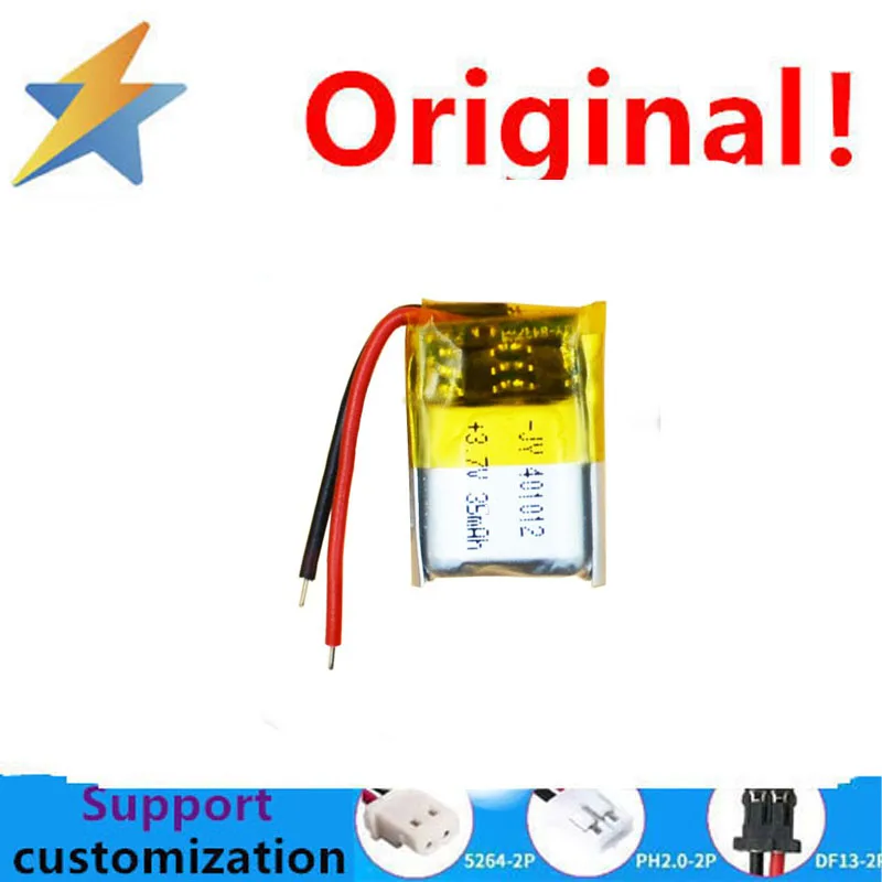 buy more will cheap Direct supply: 401012 polymer lithium battery 3.7V 35mAh Bluetooth wireless earphone charging case battery
