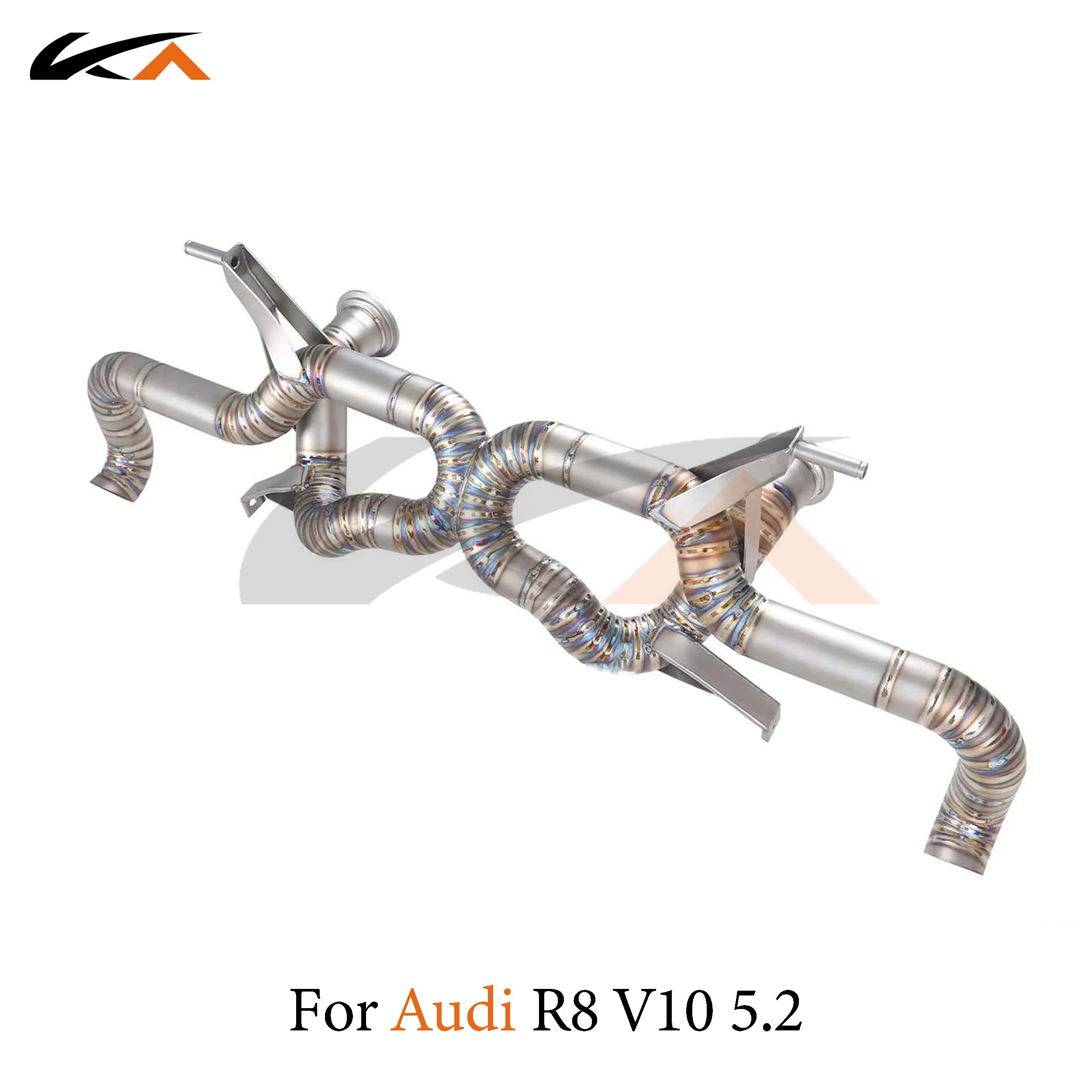 KA Tuning exhaust system titanium alloy catback for Audi R8 V10 5.2 performance auto parts with muffler valve car accessories