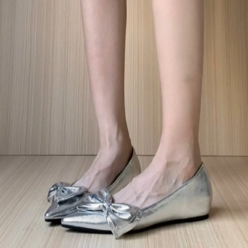 القوس الشقق النساء أحذية أشار تو أحذية خفيفة بدون كعب الخريف موضة المشي الجري الرياضة مريحة امرأة أحذية رياضية 2025 الاتجاه سيدة Zapatos #2