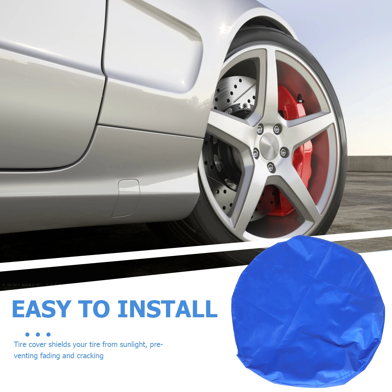 

4pcs Cover Cars Wheel Truck Oxford Cloth Travel Trailer Protector Dust Waterproof Uv Protection Cover For Spare Tire