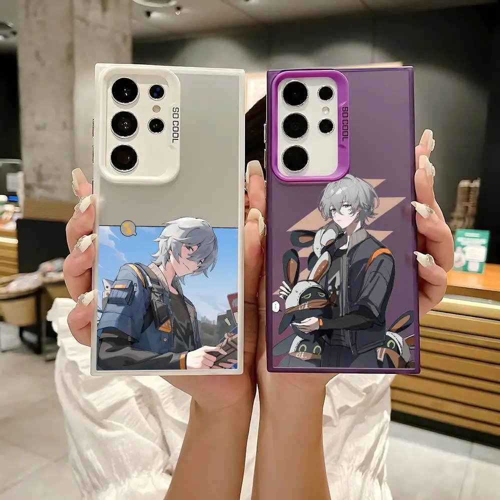 Game Wise Z-Zenless Zone Zero Phone Case For Samsung Galaxy S25 Edge S24 S23 S22 S21 S20 Ultra Funda Silicone Silver Phone Case