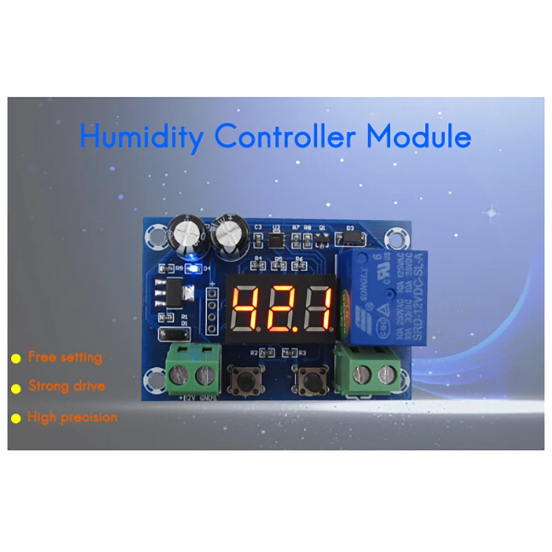 وحدة التحكم في الرطوبة ، 12 فولت العاصمة ، مسبار الرطوبة ، العرض الرقمي ، لوحة التحكم في التبديل