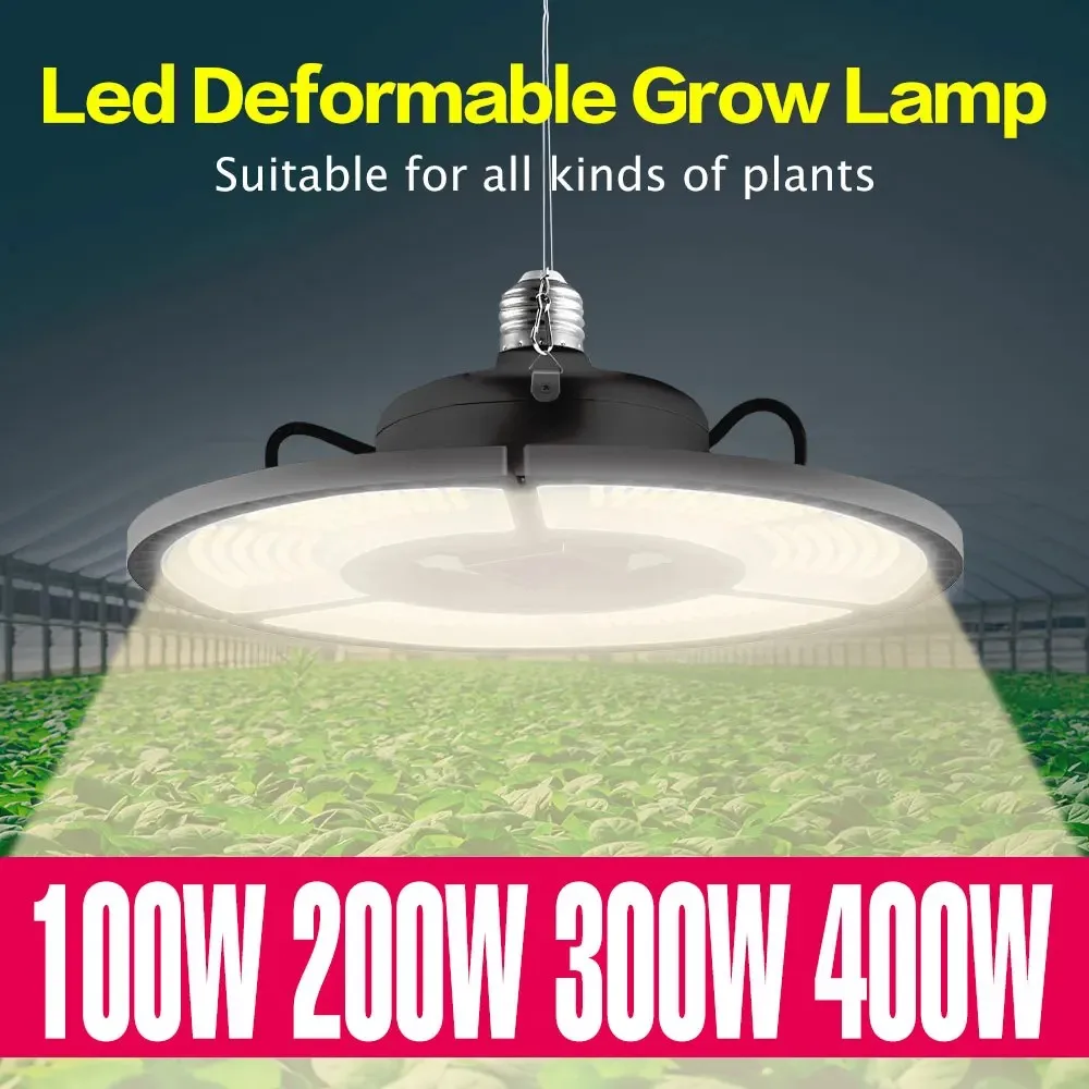 مصباح النبات LED الطيف الكامل تنمو ضوء أبيض E27 100 واط 200 واط 300 واط 400 واط LED صندوق النمو ضوء E26 المائية LED لمبة فيتو مصباح