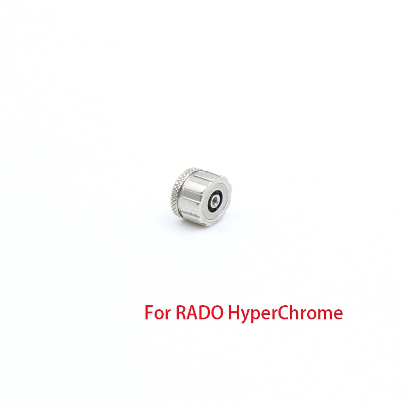 

For RADO HyperChrome Watch Head Tube Crown Diameter 5.3mm Thickness 4.0mm Adjustment Time Button Silver Tools Accessories