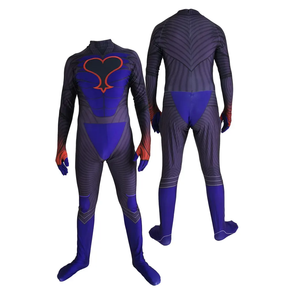 

Halloween Adult Men Riku Dark Mode Kingdom Hearts Cosplay Costumes Male Zentai Superhero Bodysuit Man Party Jumpsuits