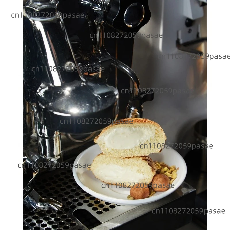 Hamburger ice cream Panini press, a plate of hot and thoughtful ice cream, Italian cream egg roll bread