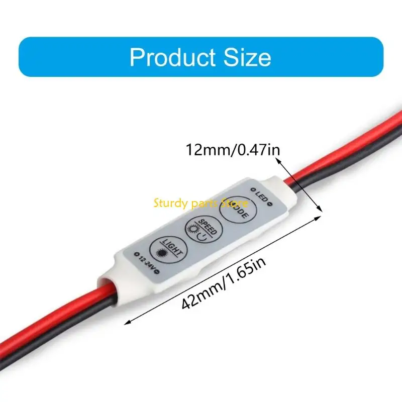 97QC وحدة تحكم لخاصية تخفيض الإضاءة متعددة الوظائف 8 مستويات لتعديل السطوع و3 أزرار