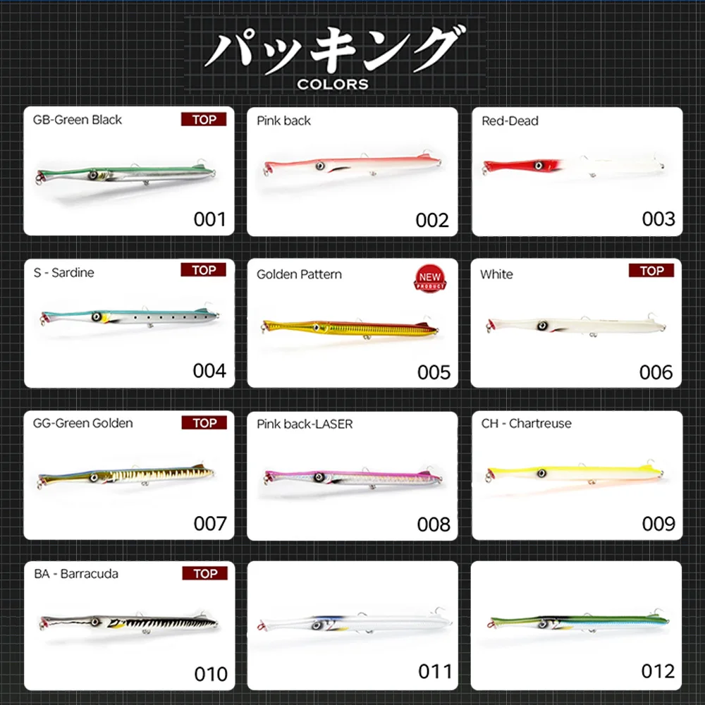 Hunthouse Fishing Lure Don Belone Long Casting Sinking Pencil Bait 225mm/27g/23g Stickbait Pesca Saltwater leerfish bluefish