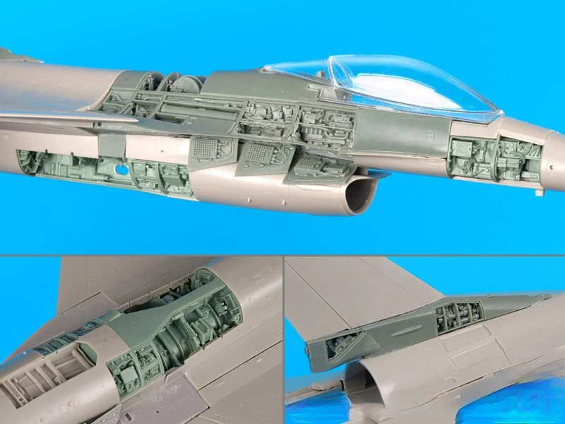 Kit de montaje de resina fundida a presión, piezas de conversión de modelo de avión, F-16 C, 1/48