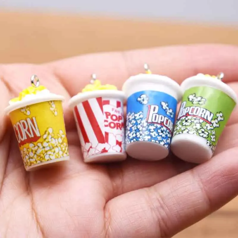 10Pcs 17*28mm Multicolor Mixed Style Popcorn Resin Accessories Charms Pendants Handmade  Jewelry DIY Earring Necklace Keychain