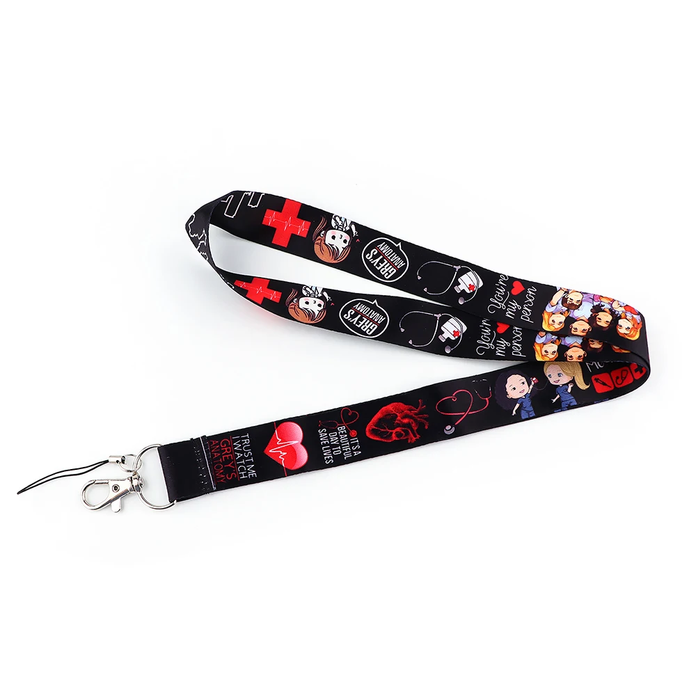 Ransitute R2335 Medical Doctor Theme Virus Cells ID Card Holder Bus Card Holder Staff Card Lanyard For Keys Phone DIY Hang Rope