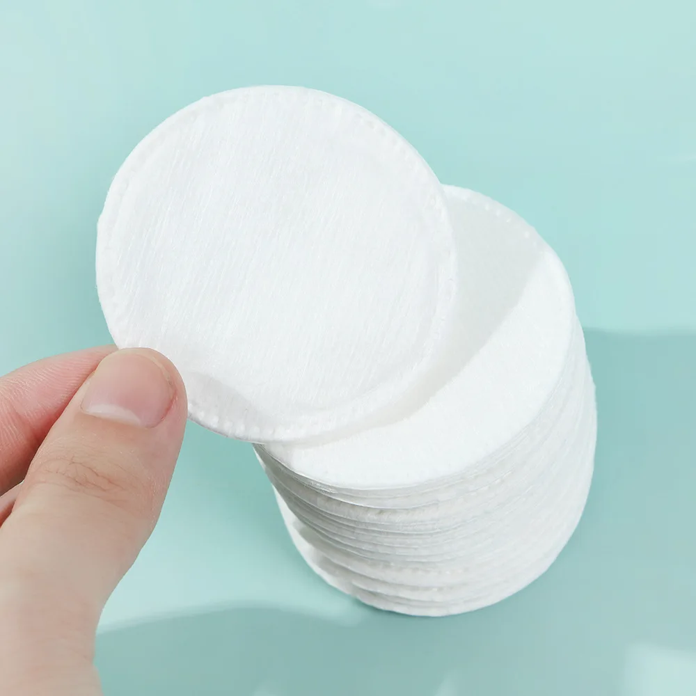 100 Stück/Packung weiche und atmungsaktive runde Make-up-Entferner-Pads, doppelseitig strukturierte Wattepads, die für die tägliche Gesichtsreinigung verwendet werden