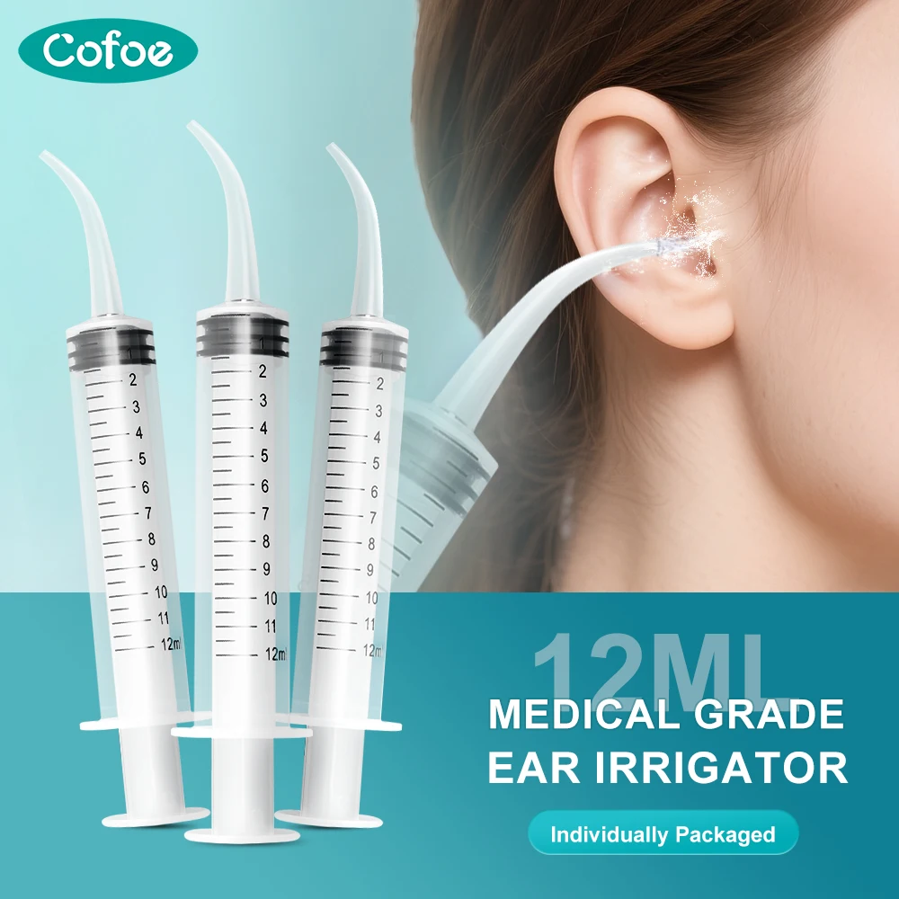 Cofoe 12ml Ear Cleaner Washer Elbow Rubber Tube Earwax Clean