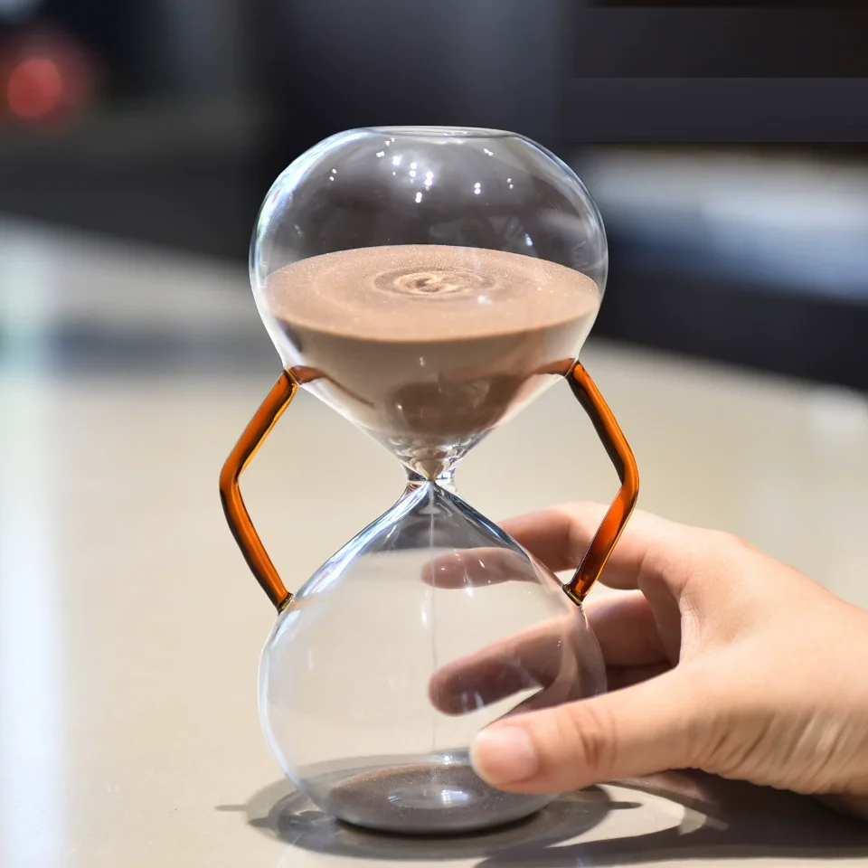 Nordic Glass Droplet Hourglass Timer Creative Home Decor 5/15/30/60 Minute Options Valentine's Day Gift