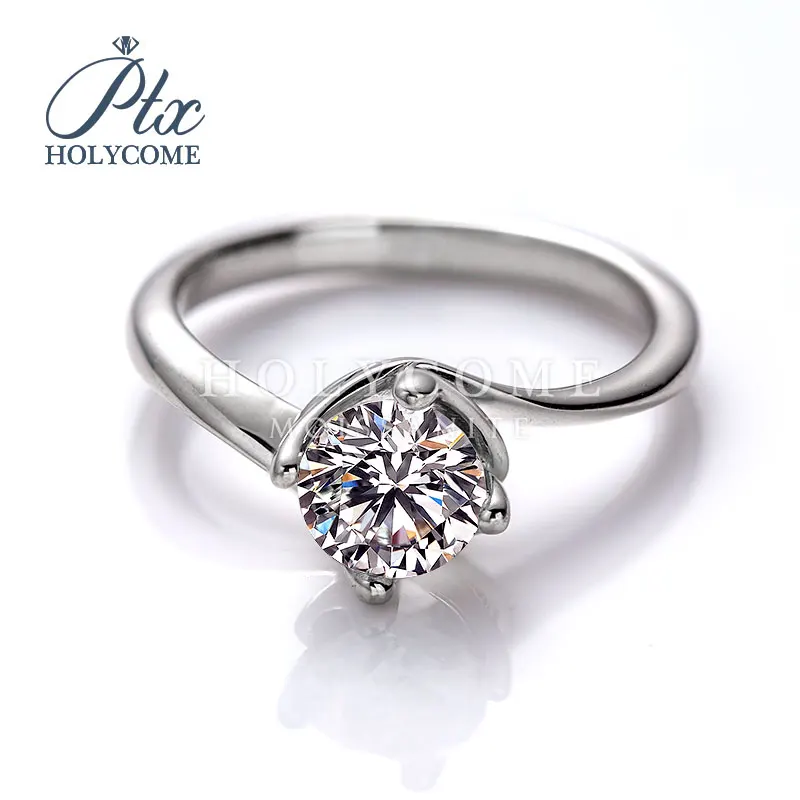 

GRA Certificate 100% 925 Silver Plated D VVS1 Moissanite Jewelry Fire Sparkling Luxury Ring Female Party Birthday Jewel