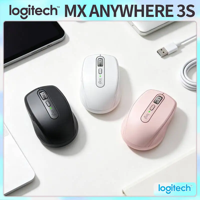 Portable MX Anywhere 3S - 8000 DPI, Silent Click, Compact, Perfect for School Stationery Stall & Weekend Sale